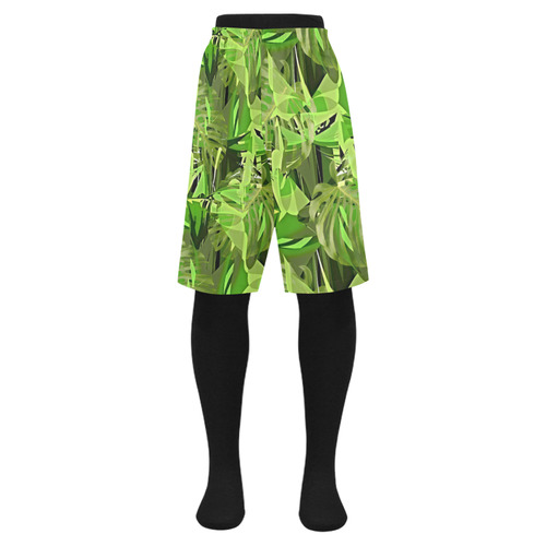 Tropical Jungle Leaves Camouflage Men's Swim Trunk (Model L21)