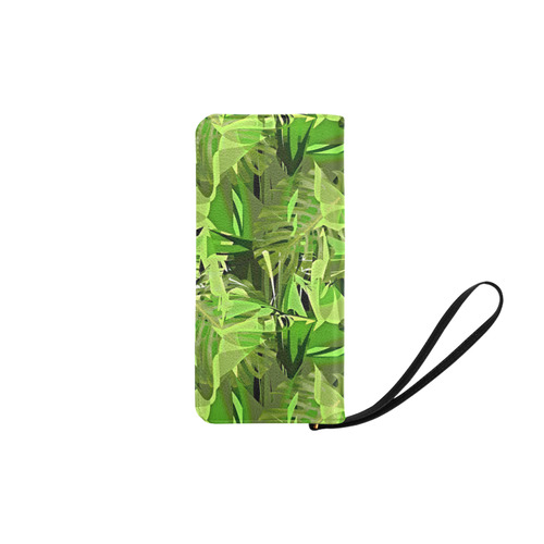 Tropical Jungle Leaves Camouflage Women's Clutch Purse (Model 1637)