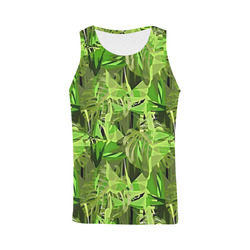 Tropical Jungle Leaves Camouflage All Over Print Tank Top for Men (Model T43)