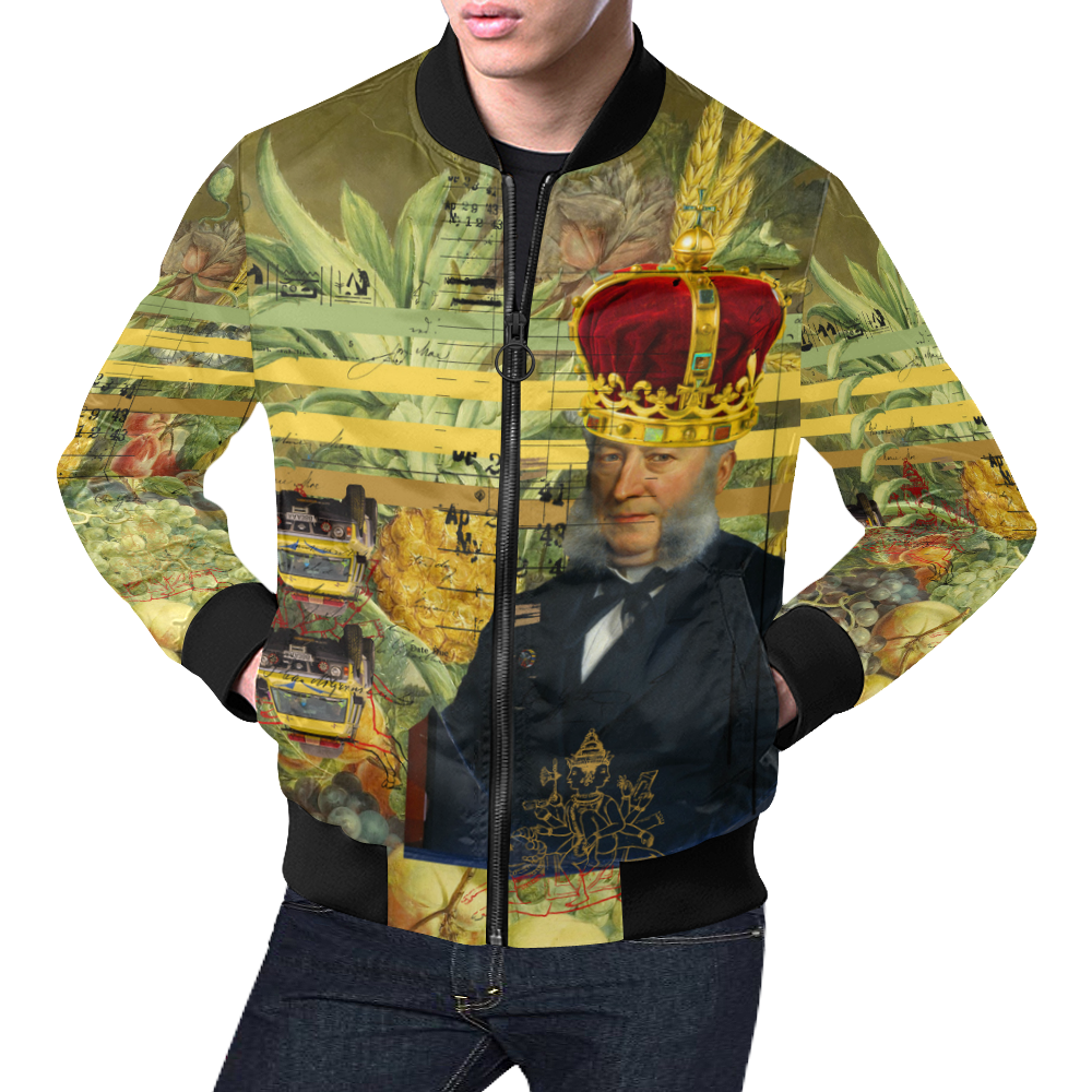 THE FOUR CROWNS All Over Print Bomber Jacket for Men (Model H19)