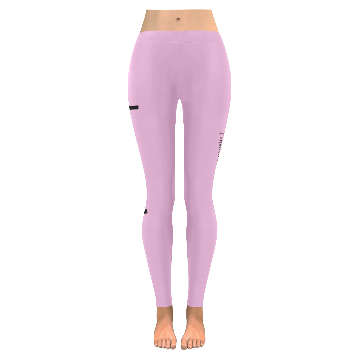 Womens Leggings Stretch Yoga Pants S, M, L, XL 2XL Brunch Breakfast Lunch Pink Women's Low Rise Leggings (Invisible Stitch) (Model L05)