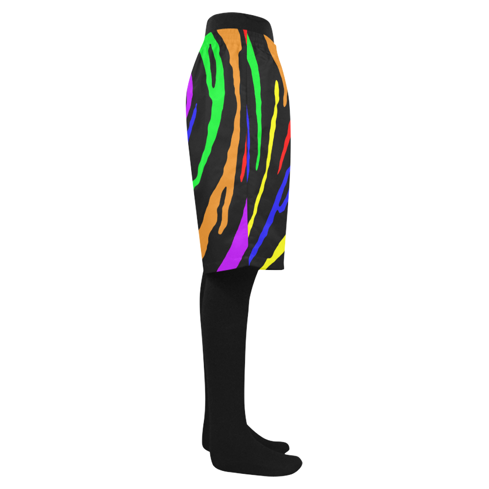 Rainbow Tiger Stripes Men's Swim Trunk (Model L21)