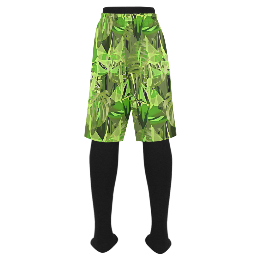 Tropical Jungle Leaves Camouflage Men's Swim Trunk (Model L21)