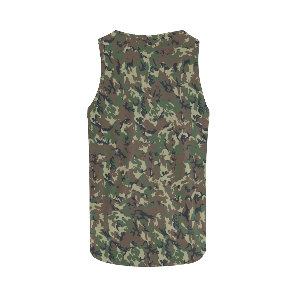 Forest Camouflage Pattern All Over Print Tank Top for Women (Model T43)