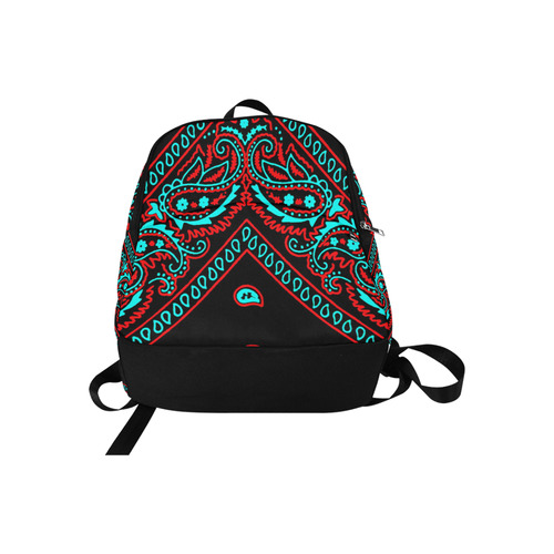 blue and red bandana version 2 Fabric Backpack for Adult (Model 1659)