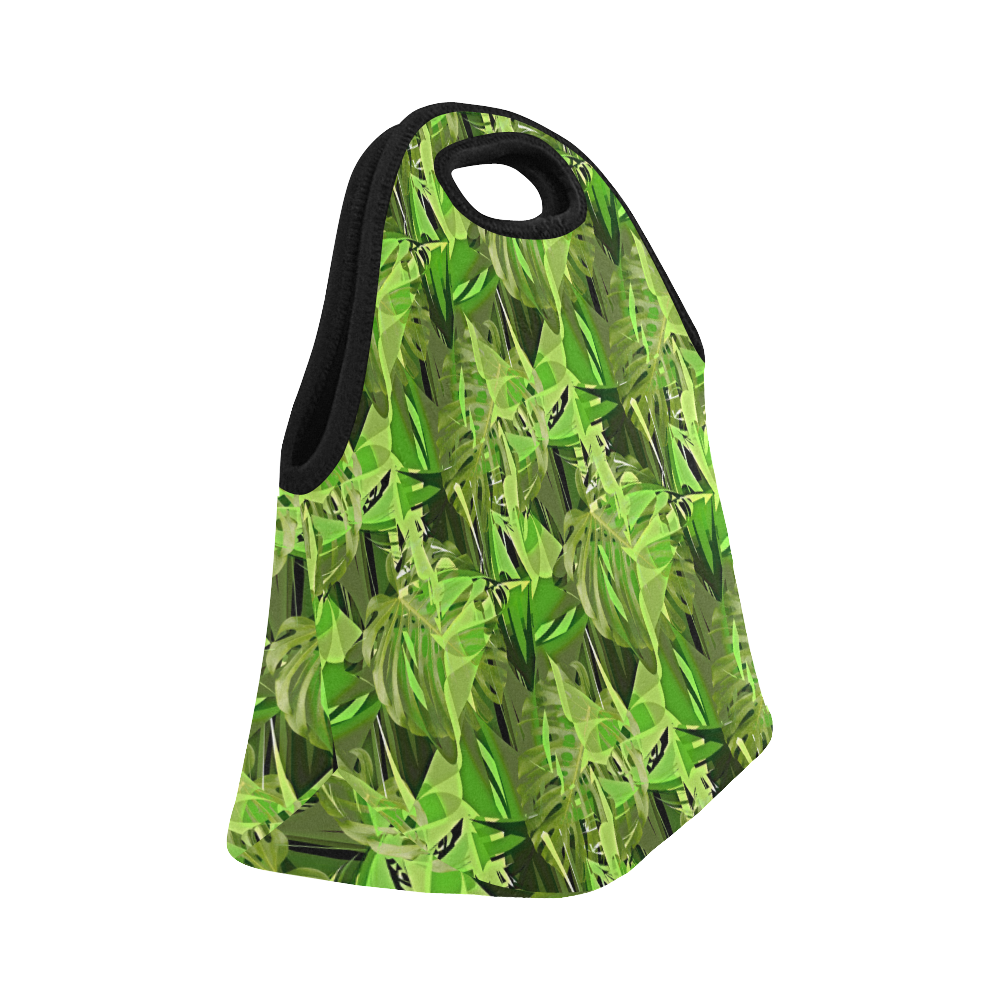 Tropical Jungle Leaves Neoprene Lunch Bag/Small (Model 1669)