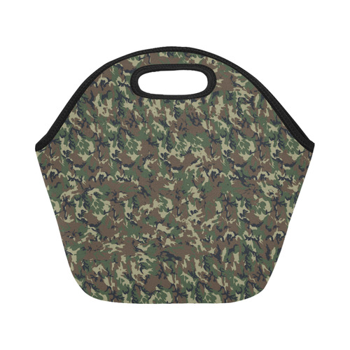 Forest Camouflage Pattern Neoprene Lunch Bag/Small (Model 1669)