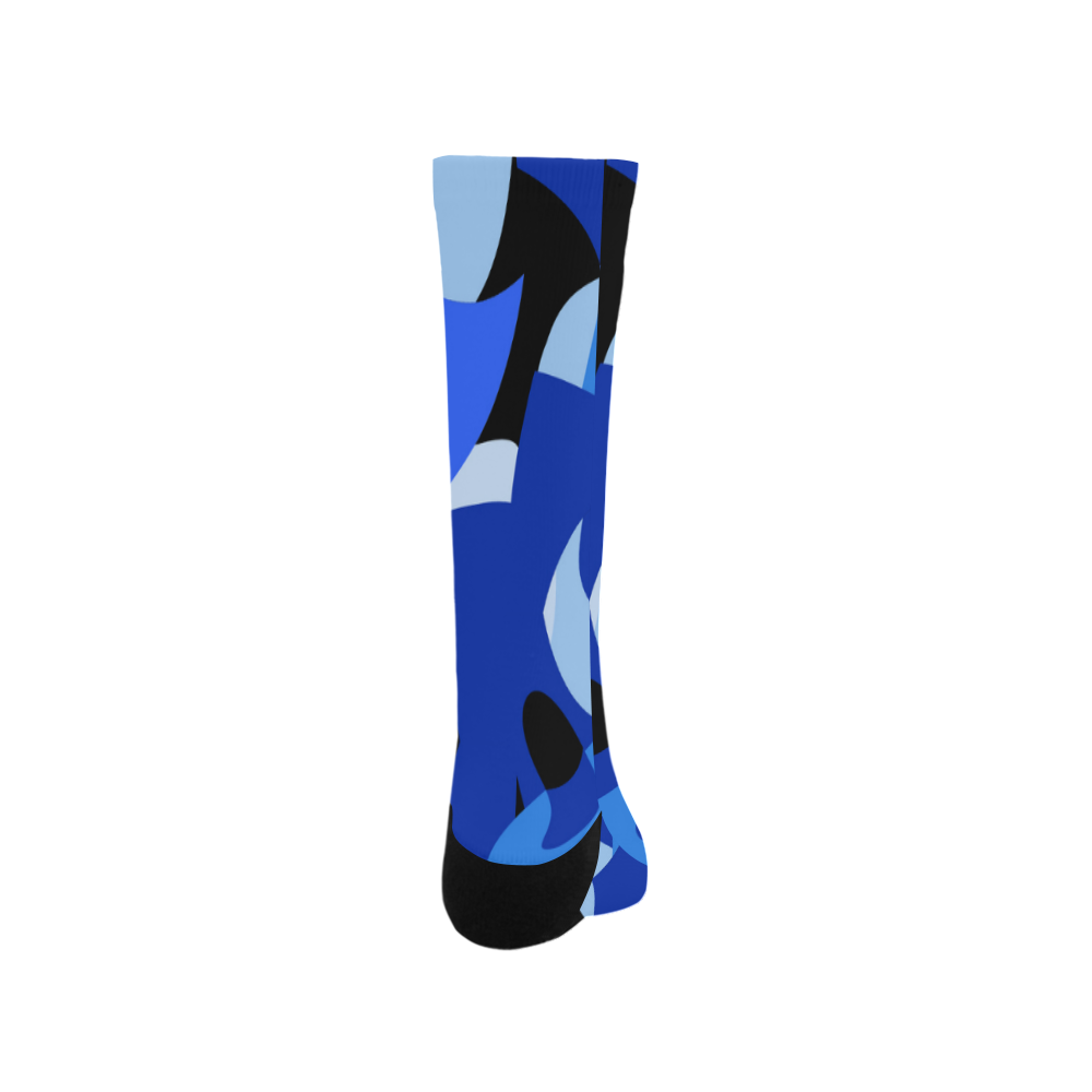 A201 Abstract Blue Camouflage Trouser Socks