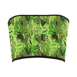 Tropical Jungle Leaves Camouflage Bandeau Top