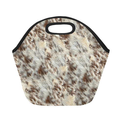 Cow/Horse Spots Animal Fur Image Neoprene Lunch Bag/Small (Model 1669)