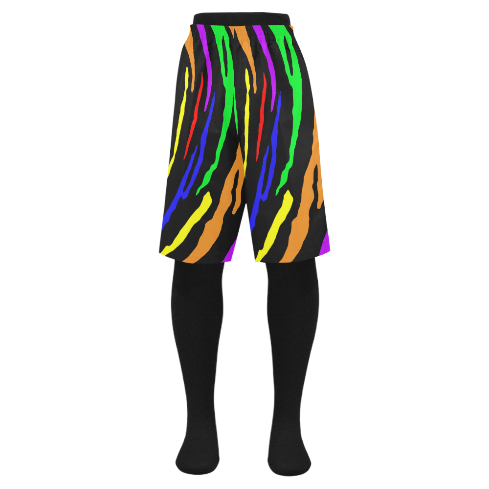 Rainbow Tiger Stripes Men's Swim Trunk (Model L21)