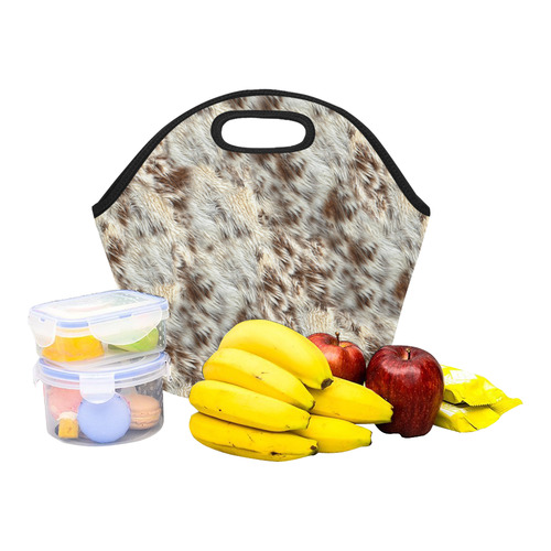 Cow/Horse Spots Animal Fur Image Neoprene Lunch Bag/Small (Model 1669)