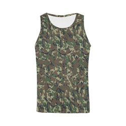 Forest Camouflage Pattern All Over Print Tank Top for Men (Model T43)