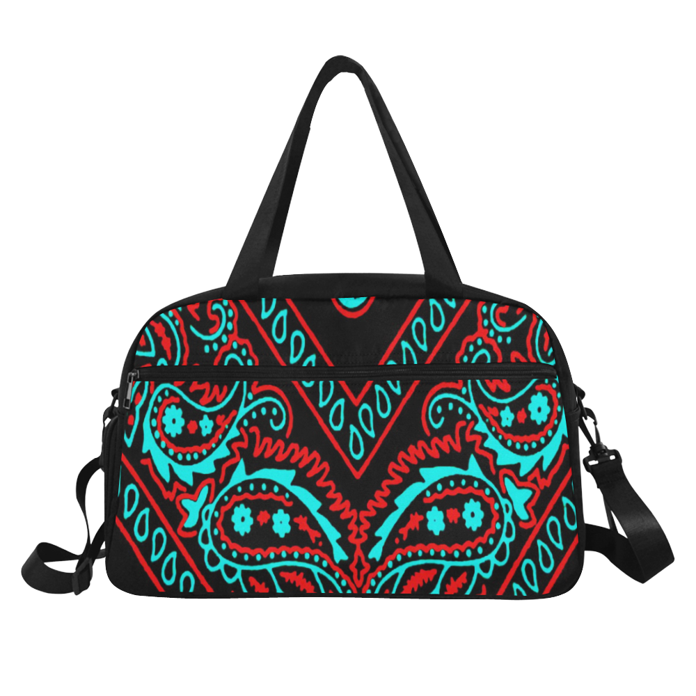 blue and red bandana version 1 Fitness Handbag (Model 1671)