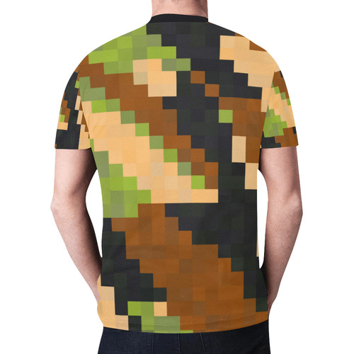 green camo abstract New All Over Print T-shirt for Men (Model T45)