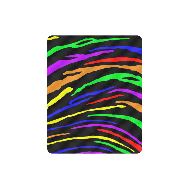 Rainbow Tiger Stripes Rectangle Mousepad