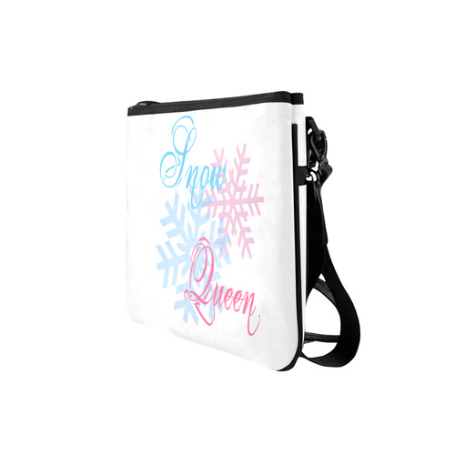 Snow Queen snowflake winter cool chic pink blue Slim Clutch Bag (Model 1668)