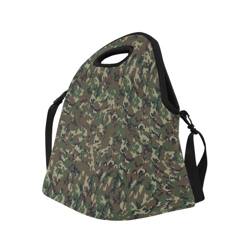 Forest Camouflage Pattern Neoprene Lunch Bag/Large (Model 1669)