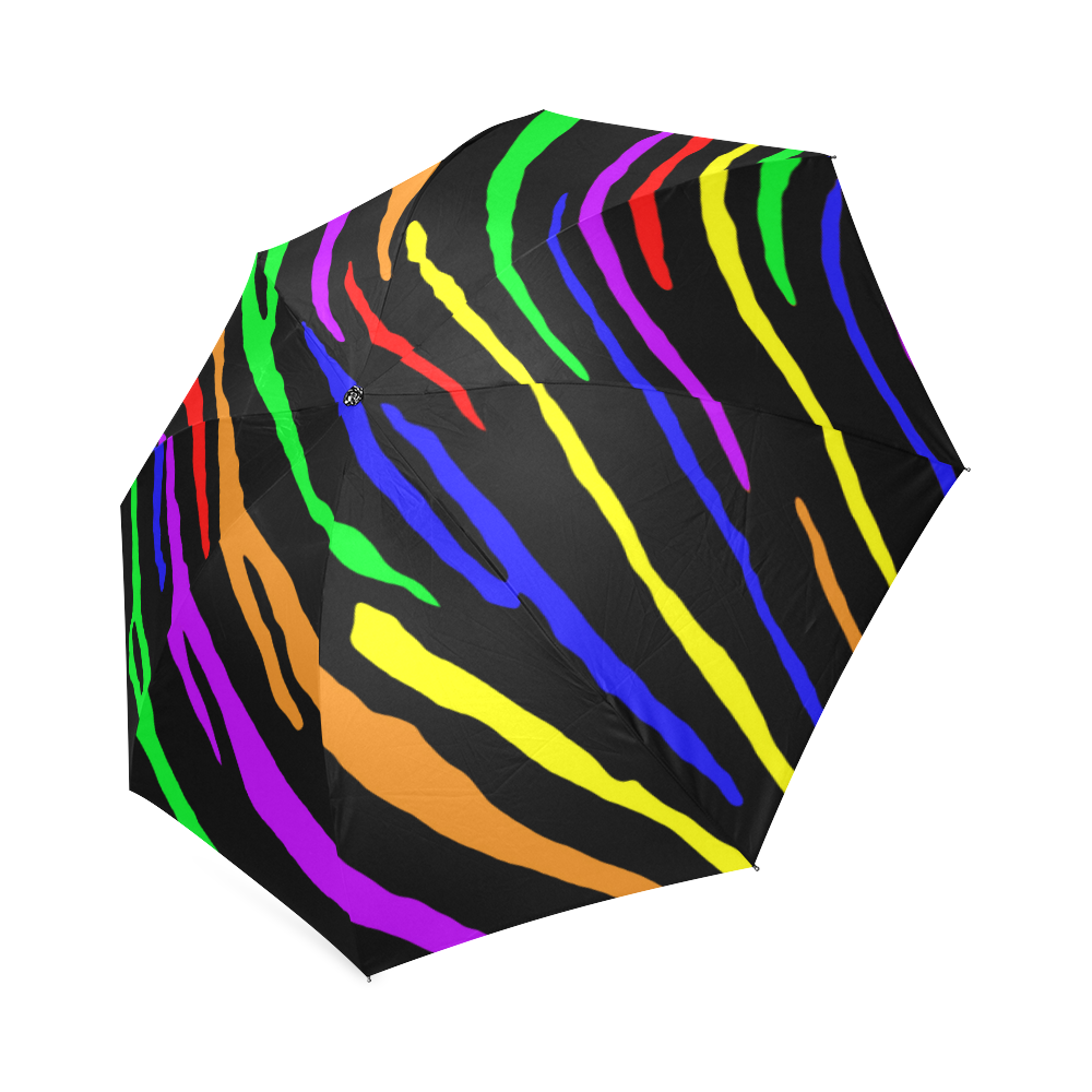 Rainbow Tiger Stripes Foldable Umbrella (Model U01)