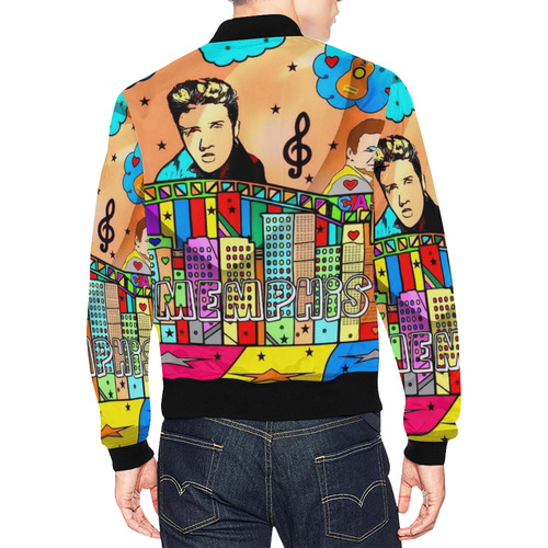 Memphis Popart by Nico Bielow All Over Print Bomber Jacket for Men (Model H19)
