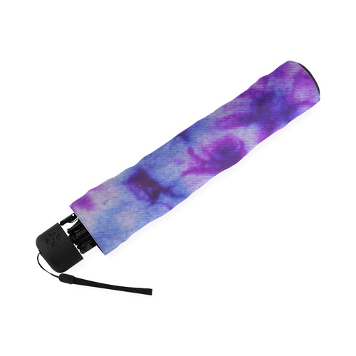 tie dye in blues and purple Foldable Umbrella (Model U01)