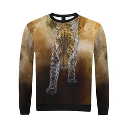 A fantastic painted russian amur leopard All Over Print Crewneck Sweatshirt for Men/Large (Model H18)