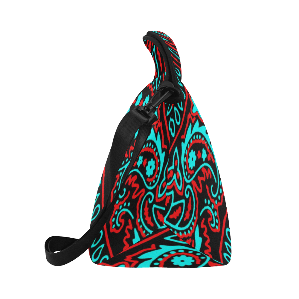 blue and red bandana 2 Neoprene Lunch Bag/Large (Model 1669)