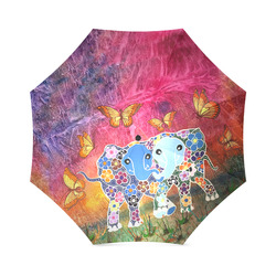 Dancing Elephants Umbrella Foldable Umbrella (Model U01)