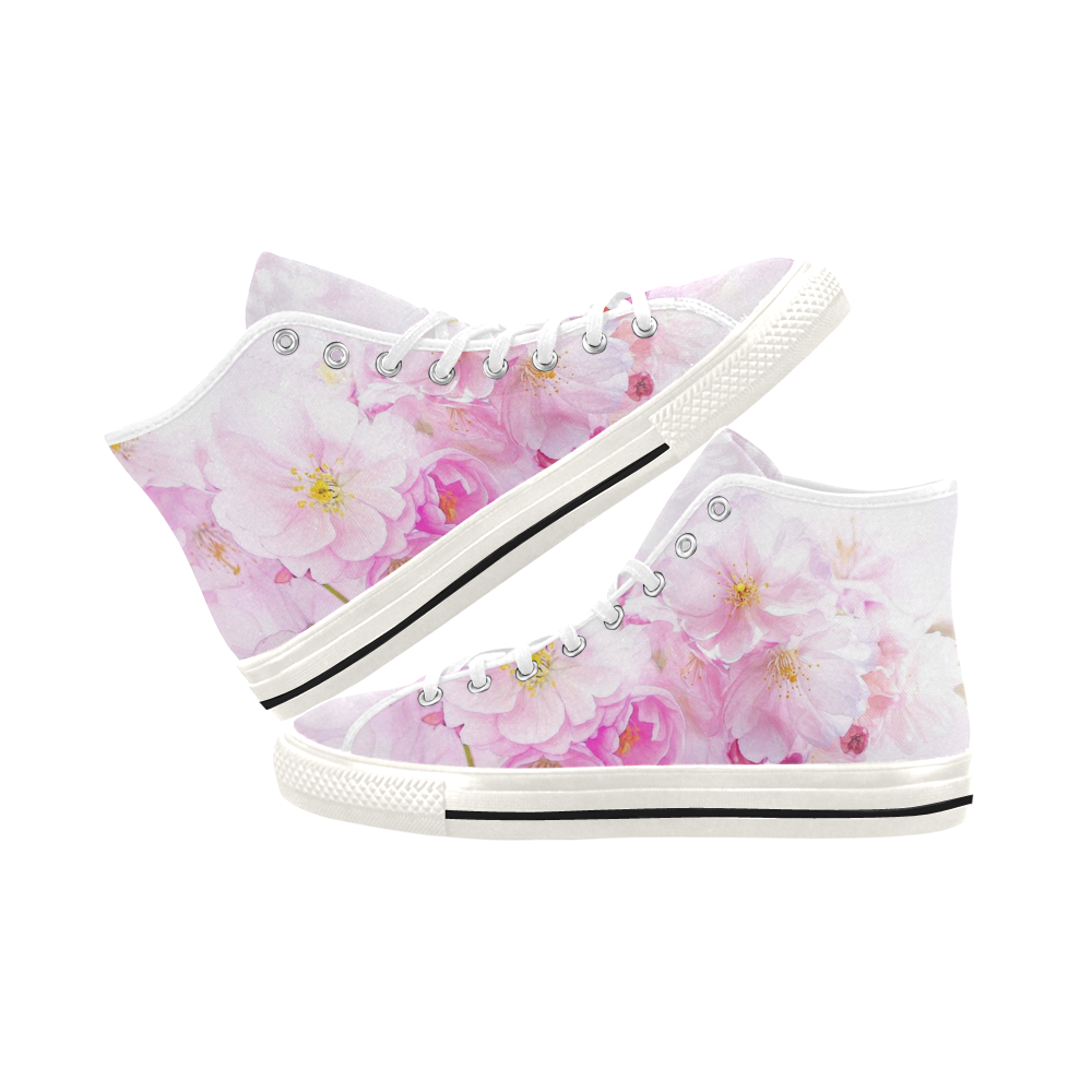 Delicate floral 418 by JamColors Vancouver H Women's Canvas Shoes (1013-1)