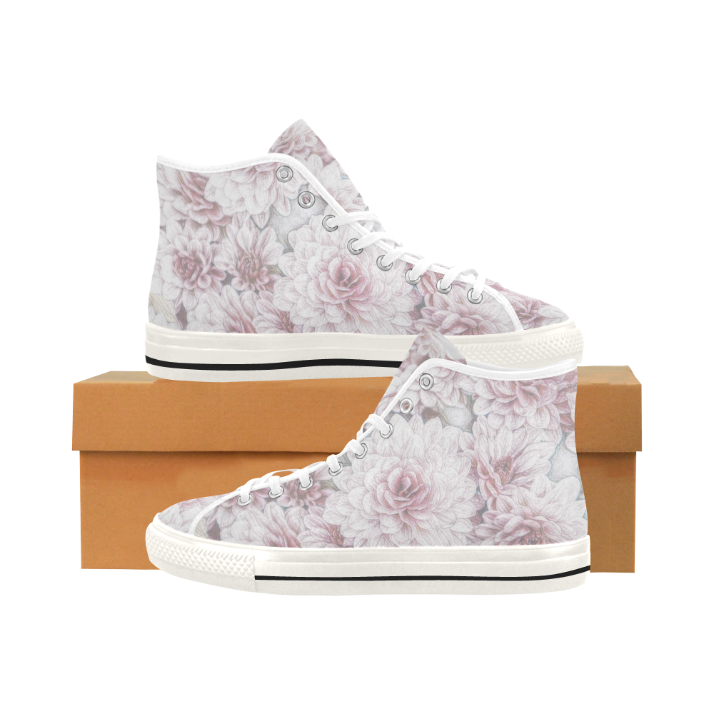 Delicate floral 318 by JamColors Vancouver H Women's Canvas Shoes (1013-1)