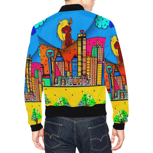 Dallas Popart by Nico Bielow All Over Print Bomber Jacket for Men (Model H19)