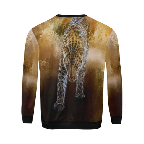 A fantastic painted russian amur leopard All Over Print Crewneck Sweatshirt for Men/Large (Model H18)