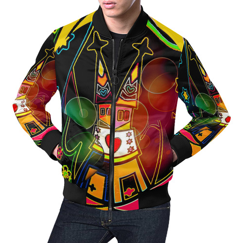 Dark Dom Popart by Nico Bielow All Over Print Bomber Jacket for Men (Model H19)