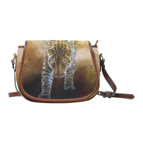 A fantastic painted russian amur leopard Saddle Bag/Large (Model 1649)