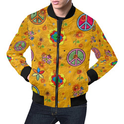 70er by Popart Lover All Over Print Bomber Jacket for Men (Model H19)
