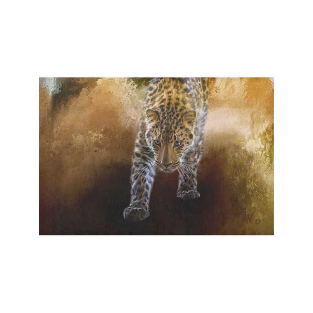 A fantastic painted russian amur leopard Placemat 12’’ x 18’’ (Two Pieces)