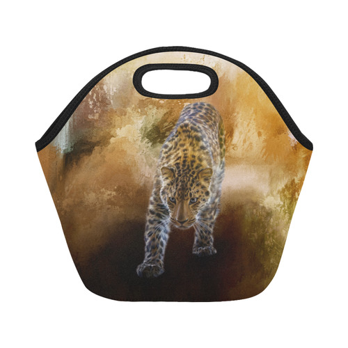 A fantastic painted russian amur leopard Neoprene Lunch Bag/Small (Model 1669)