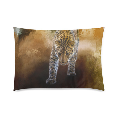 A fantastic painted russian amur leopard Custom Zippered Pillow Case 20"x30"(Twin Sides)