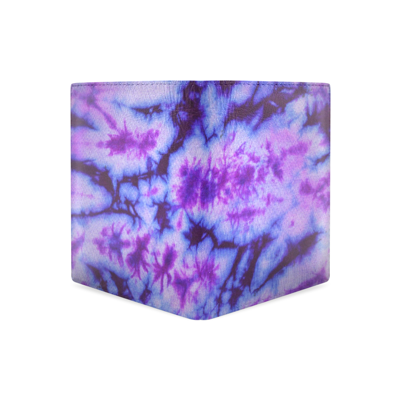 tie dye wallet Men's Leather Wallet (Model 1612)