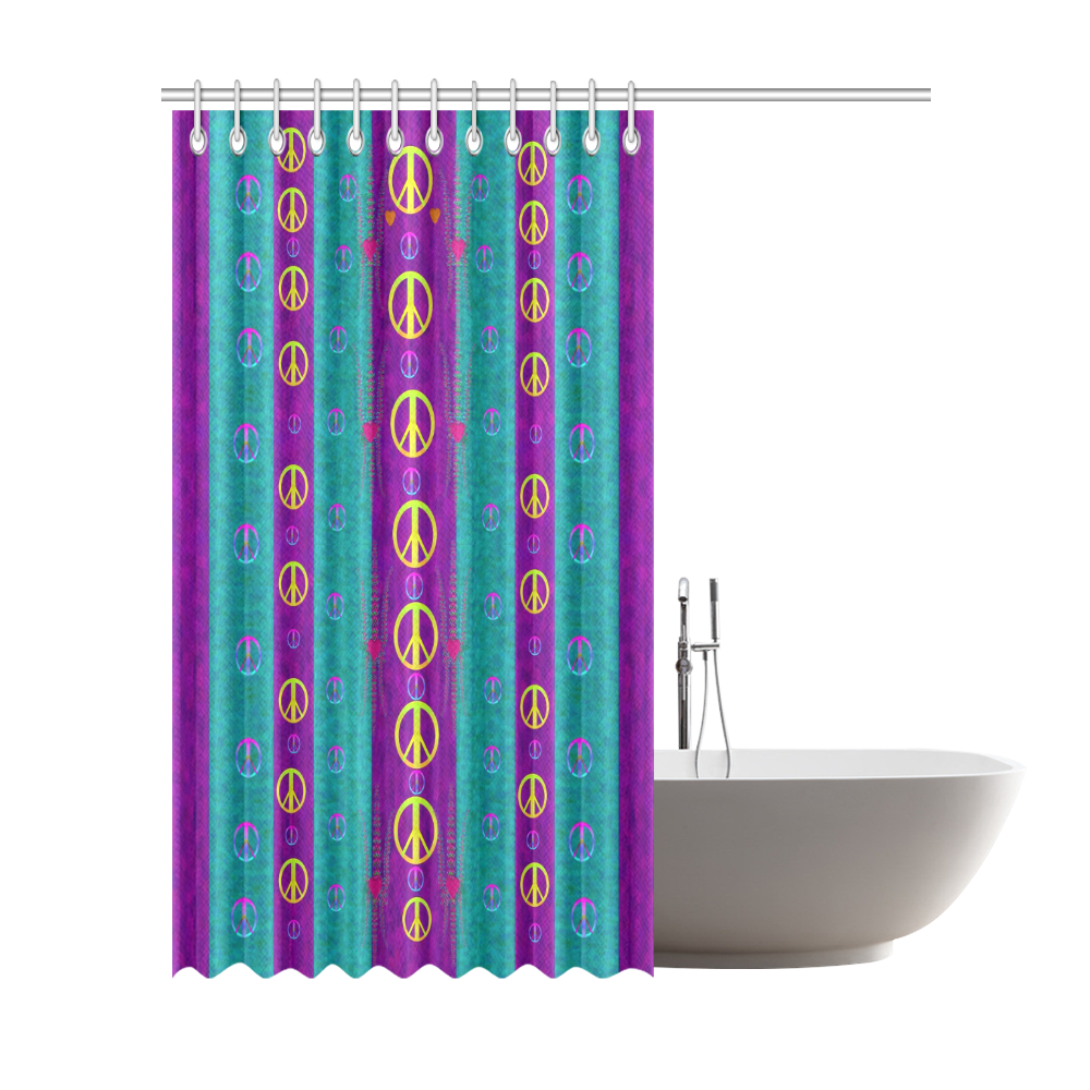 Peace be with us this wonderful year in true love Shower Curtain 72"x84"