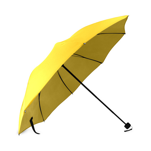 basic golden sunshine yellow solid color Foldable Umbrella (Model U01)