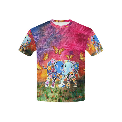 Dancing Elephants Kid's All-Over-Print T Kids' All Over Print T-shirt (USA Size) (Model T40)
