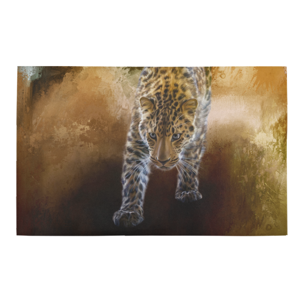 A fantastic painted russian amur leopard Bath Rug 20''x 32''