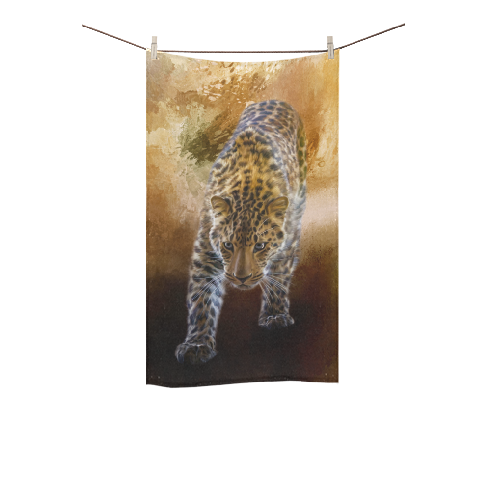 A fantastic painted russian amur leopard Custom Towel 16"x28"