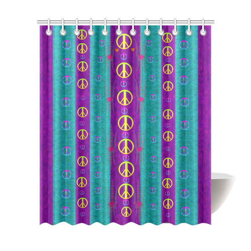 Peace be with us this wonderful year in true love Shower Curtain 72"x84"