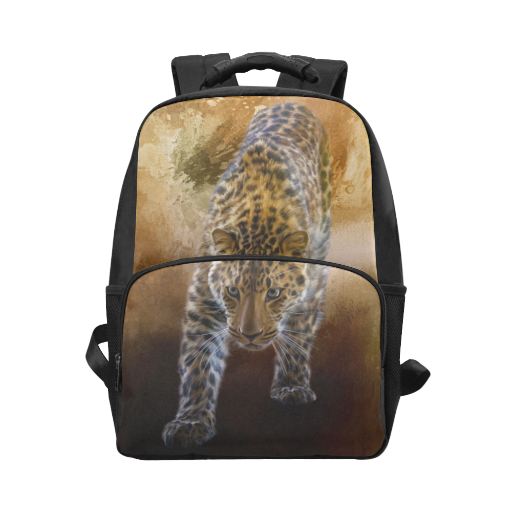 A fantastic painted russian amur leopard Unisex Laptop Backpack (Model 1663)