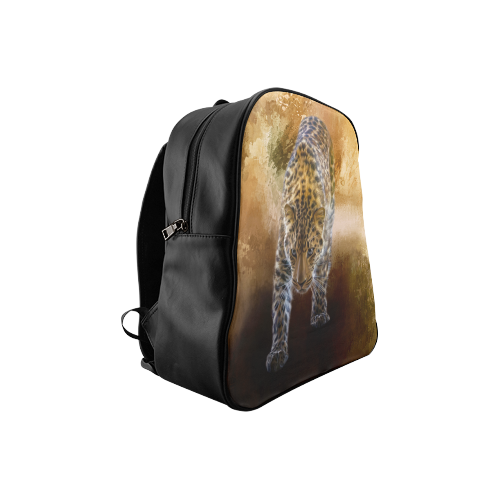 A fantastic painted russian amur leopard School Backpack (Model 1601)(Small)