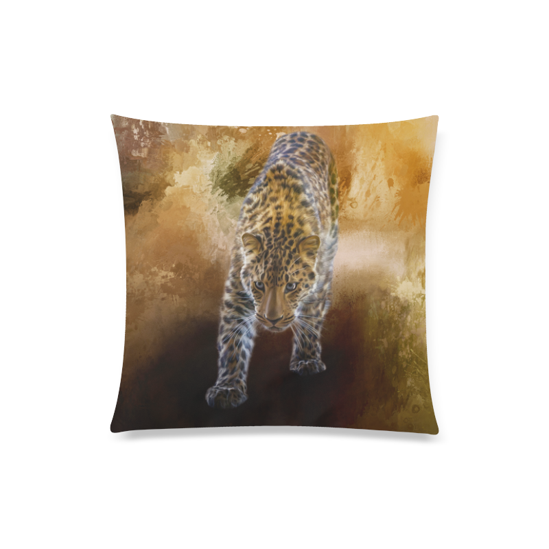 A fantastic painted russian amur leopard Custom Zippered Pillow Case 20"x20"(Twin Sides)