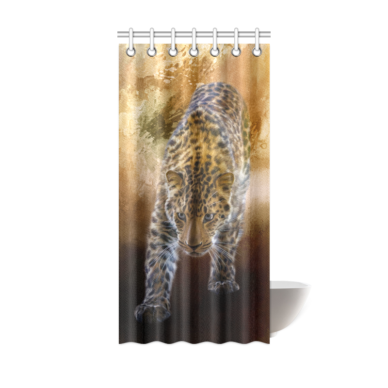 A fantastic painted russian amur leopard Shower Curtain 36"x72"