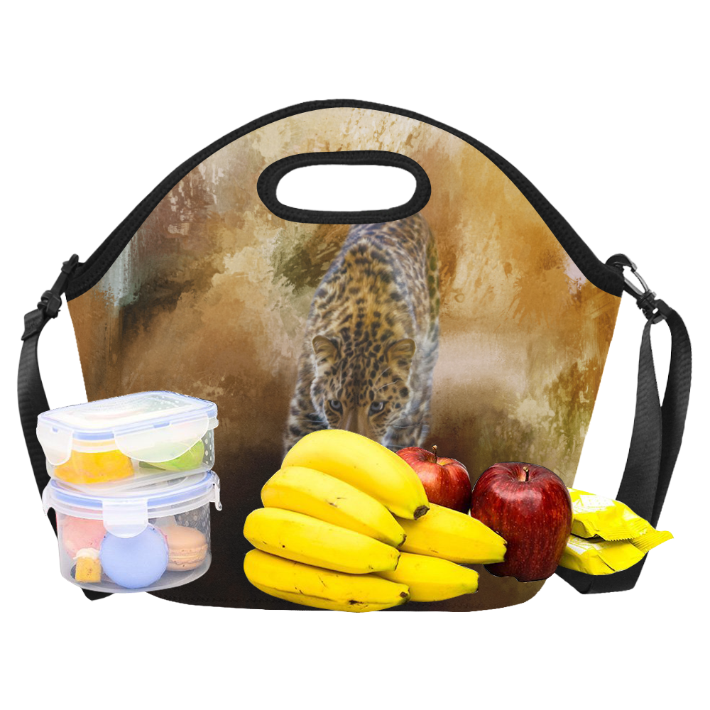 A fantastic painted russian amur leopard Neoprene Lunch Bag/Large (Model 1669)
